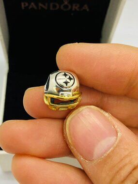 ✨🔥Pandora NFL Pittsburgh Steelers Football Helmet Charm